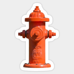 Orange Clow Medallion Fire Hydrant Sticker
